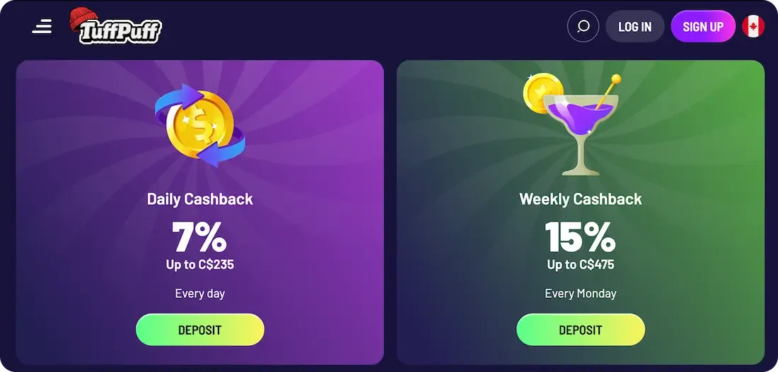 tuffpuff casino bonus all